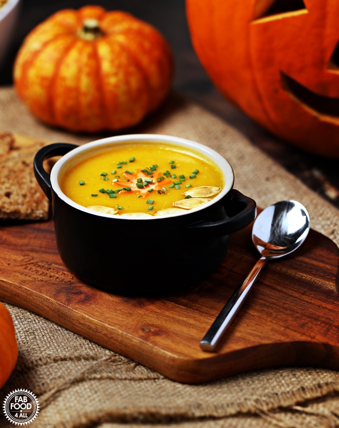 Curried Pumpkin Soup , velvety smooth & delicious! | Fab Food 4 All