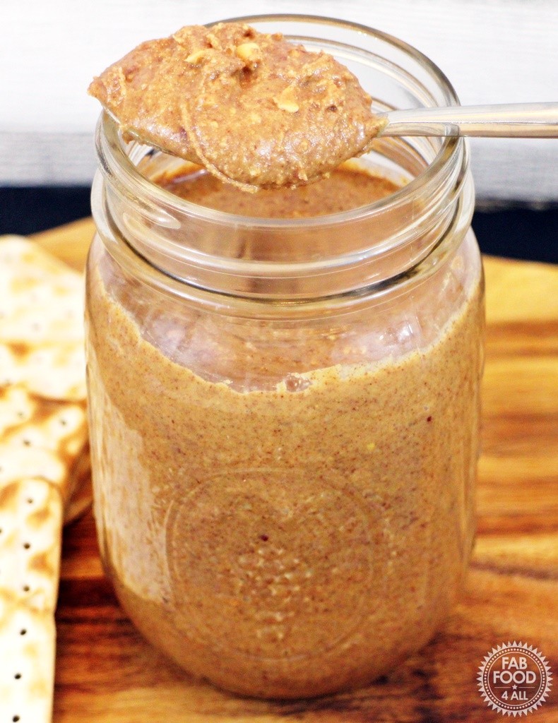 One Ingredient Crunchy Peanut Butter - Fab Food 4 All