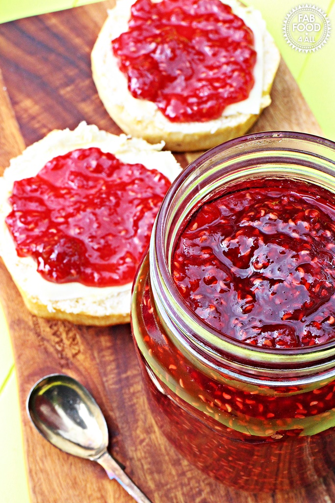 Quick & Easy Raspberry Jam - no pectin! Fab Food 4 All